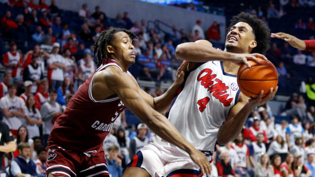 Ole Miss Rebels forward Jaemyn Brakefield vs. South Carolina
